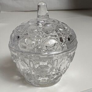 Lead Crystal Dish with Lid Vintage